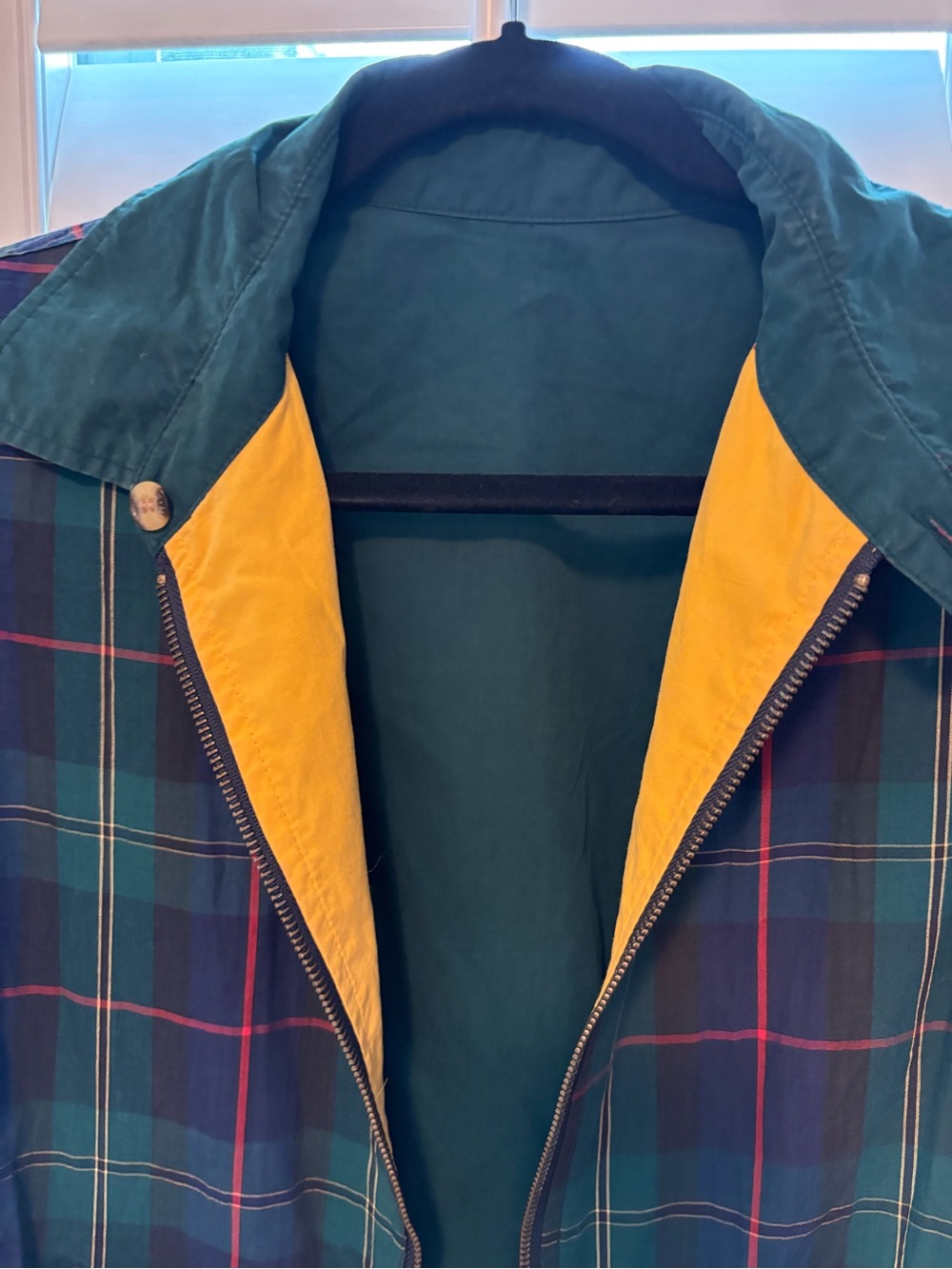 Mulberry Street Vintage Color Block Reversible Bomber Jacket-EUC - Picture 9 of 12